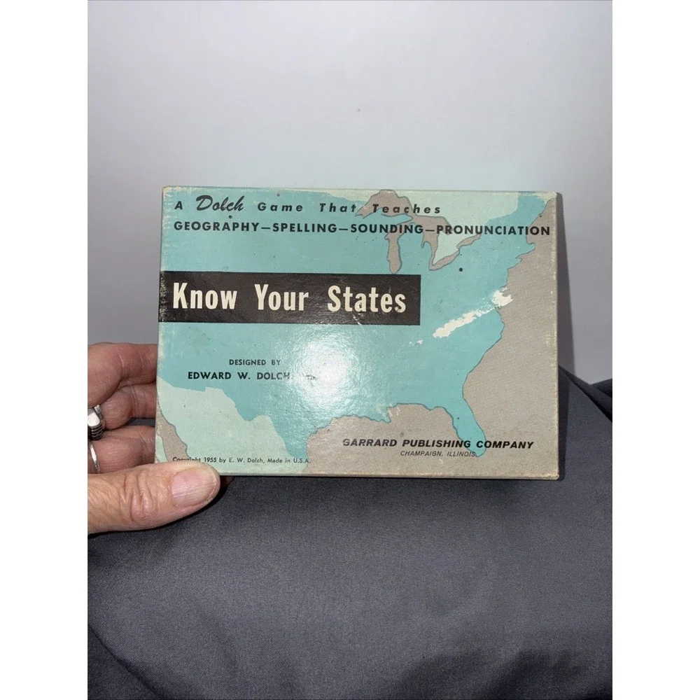 Know Your States-Geography Learning Game - Copyright 1956 Directions Included